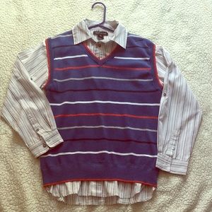 Pumpkin patch boy size 12 vested shirt